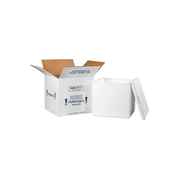 The Packaging Wholesalers Foam Insulated Shipping Kit, 13"L x 13"W x 12-1/2"H, White 240C - main